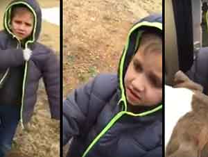 Niño Se Encuentra Con Su Perro Perdido