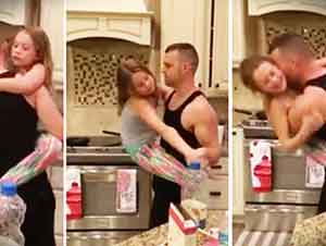 Padre E Hija Se Ponen A Bailar En La Cocina